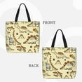 thumbnail image 2 of Wukai Cartoon Dinosaurs Print Reusable Grocery Bag Shopping Bags with Zipper Shoulder Shopping Handle Bag Suitable for Outdoor Convenient Daily Bag, 2 of 8