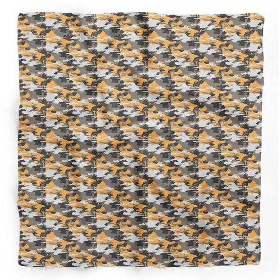 Bimba Gray Camouflage Camouflage Pure Silk Printed Head Bandanas Summer Neck Wrap Scarf 40 x 80 Inches