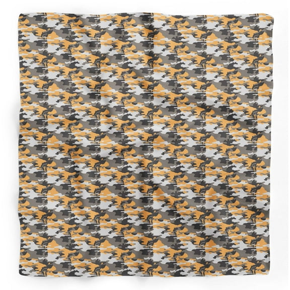 Bimba Gray Camouflage Camouflage Pure Silk Printed Scarf Dupatta Head Neck Wrap Bandanas For Women 40 x 40 Inches