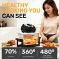 thumbnail image 4 of Granitestone Big Boss 16Qt Extra Large Glass Air Fryer Non Toxic – Family Sized 4 in 1 Cooker with 3 Cooking Sections, Stainless Steel Racks for French Fries, Chicken, Self Cleaning, Dishwasher Safe, 4 of 9
