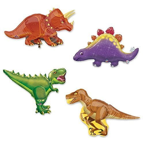 Unique 58307 Dinosaur Foil Party Balloon - 18 Inch Helium Balloon For Birthday Decorations