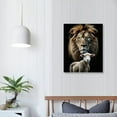 thumbnail image 4 of Nawypu  Art Lion and Lamb Abstract Art Canvas Painting Wildlife Print, Jesus Cross Inspirational Painting Print Artwork, Animal Poster Modern Home Decor Wall Decor, 4 of 5