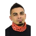 thumbnail image 4 of Multi Functional Tube Bandana | Classic Paisley Bandana Pattern - 3PK Orange Paisley CA4225, 4 of 4