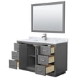 thumbnail image 3 of Wyndham Collection Miranda 54" Plywood Single Bathroom Vanity in Gray/Nickel, 3 of 7