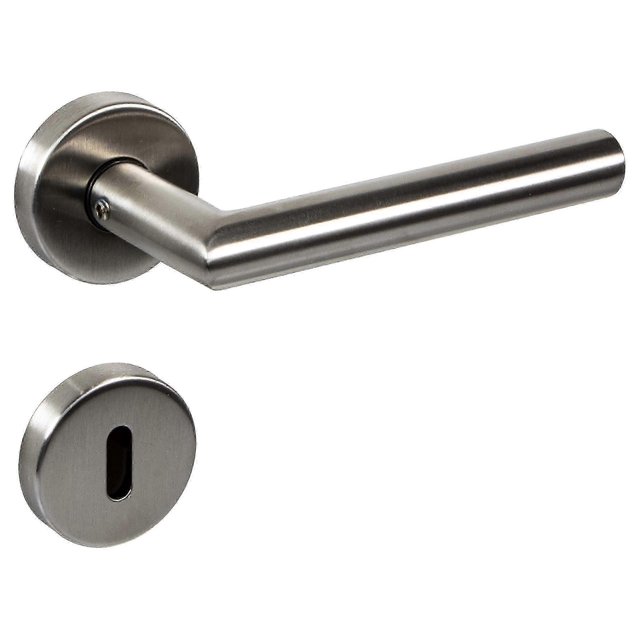 Stainless Steel Door Handle | Durable & Strong Quality Indoor & Outdoor Use on Doors of Homes, Living Rooms, Kitchens, Bedrooms & Bathrooms | Key Lock