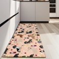 thumbnail image 4 of Black Cute Dachshund Dog and Wine Kitchen Rug Mat,Kitchen Runner Rugs Non Skid Washable,Decorative Kitchen Floor Mats for Kitchen,Sink,Laundry,17"X47", 4 of 5