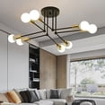 thumbnail image 3 of lionlar Porch Ceiling Lamp Lighting Fixture Home Decor Laundry Hall Black Gold, 3 of 7