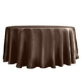 thumbnail image 5 of Balsa Circle 120" Round Satin Tablecloth Chocolate Brown, 5 of 8