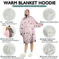 thumbnail image 5 of Wearable Oversized Blanket,Pink Christmas Tree Pattern Wearable Blanket Hoodie for Adults,Cozy Hooded Blankets with Super Pockets,Super Warm Fuzzy Pullover for Women & Men, 5 of 6