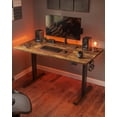 thumbnail image 3 of DESINO 40x24 inch Electric Standing Desk, Height Adjustable Sit Stand Desk with Memory Presets, Ergonomic Home Office Computer Desk with Anti-Collision, Rustic Brown, 3 of 11