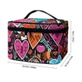 thumbnail image 6 of HELLHERO Cosmetic Travel Bag Heart Graffiti Design Cosmetic & Toiletry Organizer Portable Polyester Beauty Brush Holder, 6 of 6