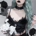 thumbnail image 4 of Moda mujer Crop Tops camisola Punk corsé camiseta sin mangas chaleco ropa de calle Negro Hugo Crop Tops chaleco camisola, 4 of 10