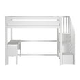 thumbnail image 4 of Classic Twin High Loft (ladder on end) + Desk + Staircase, White, 4 of 14