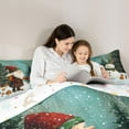 thumbnail image 5 of Manfei Kawaii Gnome Snowman Full Size Comforter Sets,Happy Christmas Bedding Comforter Set,White Red Green Bedding Sets For Kids,Super Cozy Room Decor Reversible,3-Piece, 5 of 8