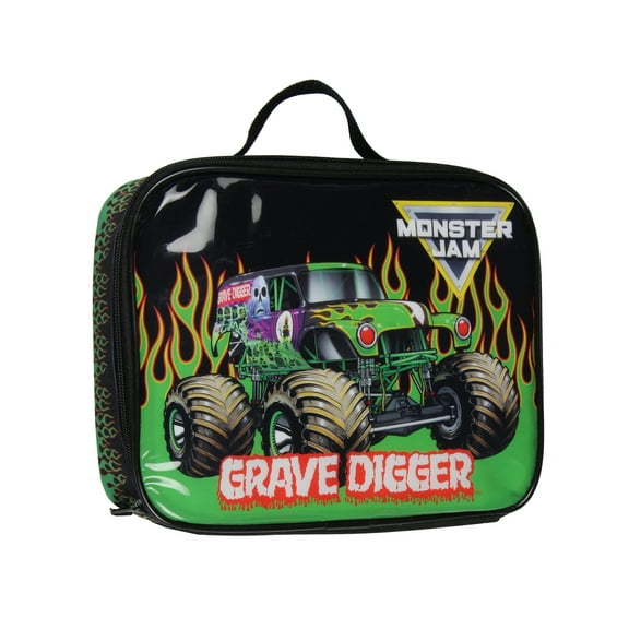 Monster Jam Grave Digger Single Compartment Insulated Big Large Lunch Box Bag