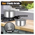 thumbnail image 6 of 12 Piece Stainless Steel Cookware Set, Pots and Pans Set with Lids, Induction Compatible, Kitchen Cookware for Home, Silver, 6 of 8