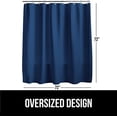 thumbnail image 6 of Waffle Shower Curtain, Thick Weighted Fabric, Wrinkle and Rust Resistant, Classic Hotel Quality Design, Heavy Duty Long Curtains for Bathroom Showers, Bath Tubs, Machine Wash, 72x72, Navy, 6 of 8