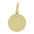 thumbnail image 2 of 14k Yellow Gold, Small Size Infant Baptism Christening Religious Pendant Round 12mm with 18" Dainty Neck Chain, 2 of 7