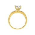 thumbnail image 4 of Precious Stars 14K Yellow Gold 1 1/10ct TGW Round-cut Cubic Zirconia Engagement Ring, 4 of 5