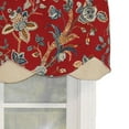 thumbnail image 3 of Gianna Petticoat 3in Rod Pocket Contrast Bottom Fabric Valance 50in x 15in by RLF Home, 3 of 4