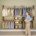 Easy Track Closet 48' Deluxe Closet Starter Kit Cherry