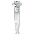 thumbnail image 3 of Pompeii 3/4CT Cushion Halo Round Diamond Engagement Ring 14K White Gold (H/I,I1-I2), 3 of 4