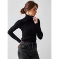 thumbnail image 4 of Suéter de punto elástico para mujer en punto fino, elegante suéter de punto, 4 of 5
