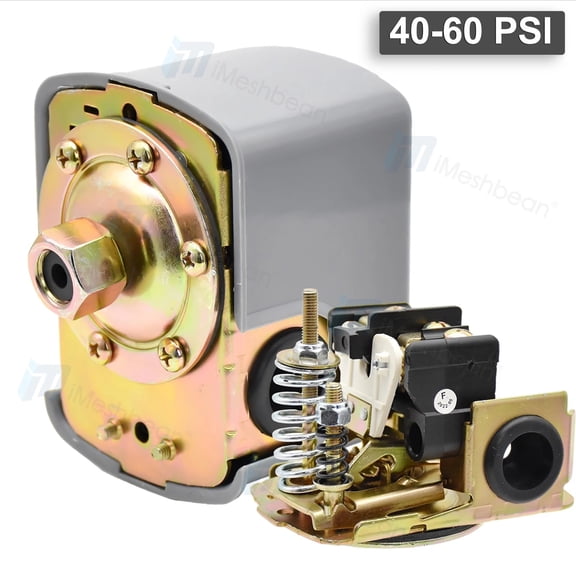iMeshbean Universal 40-60 PSI Well Water Pump Pressure Control Switch Double Spring Pole