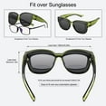 thumbnail image 3 of TINHAO Polarized Sunglasses Over Glasses for Women Men, Fit Over Glasses Sunglasses with Square Oversized UV Protection, 3 of 6