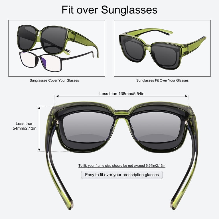 TINHAO Polarized Sunglasses Over Glasses for Women Men, Fit  display picture 1