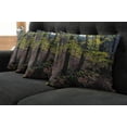 thumbnail image 5 of Ambesonne Forest Throw Pillow Cover 4 Pack, Trees Autumn Wilderness, 16", Green Pale Pink, 5 of 5