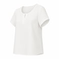 thumbnail image 3 of Blusa George para Mujer, Manga Corta Blanco Talla G, 3 of 4