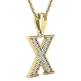 thumbnail image 2 of Dazzlingrock Collection 0.10 Carat (ctw) Round Diamond Fancy Letter 'X' Initial Pendant 1/10 CT, 10K Yellow Gold, 2 of 6