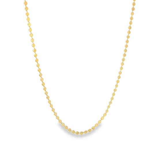 18K Gold Filled 2mm Flat Ball Disc Chain (G72)