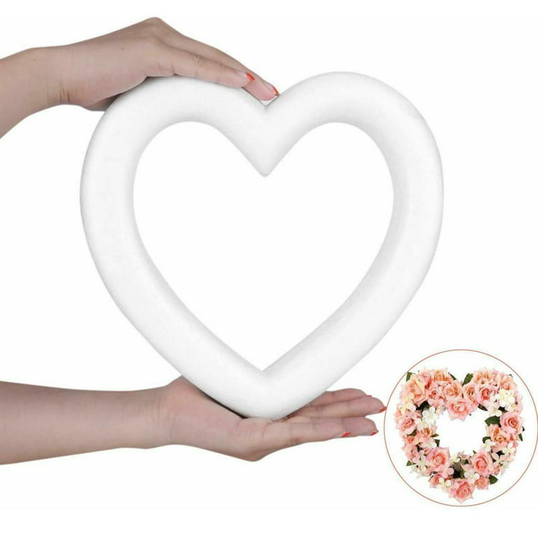 HEVIRGO White Foam Styrofoam Polystyrene Modelling DIY Craft Heart Shape  Party Decor Gold EPS Foam