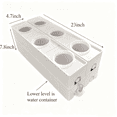 thumbnail image 2 of Hydroponic 6 Plant Site Grow Kit Hydroponics Gardening Grow Planting System Single-Layer Two Square Pipes with Planting Sponge and Hose, 2 of 5