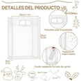 thumbnail image 2 of Bolsa de Regalo de Transparente 12 Piezas, Bolsa de Flores PP Reutilizable con Cinta para Bodas, Novias, Cumpleaños, Baby Shower, Fiesta, 7x10x3.15in (Blanco), 2 of 4