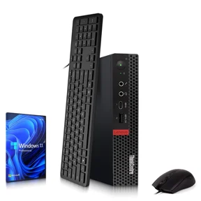 Restored Lenovo Tinkcenter M75q Tiny Desktop PC | AMD Ryzen 5 3400GE Quad core Processor | Radeon Vega 11 Graphics | 16GB DDR4 RAM | 256GB SSD | WIFI | Keyboard & Mouse | Windows 11 Pro (Refurbished)