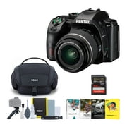 Pentax KF DSLR Camera (Black) and 18-55mm F3.5-5.6 Lens Bundle with Accesories