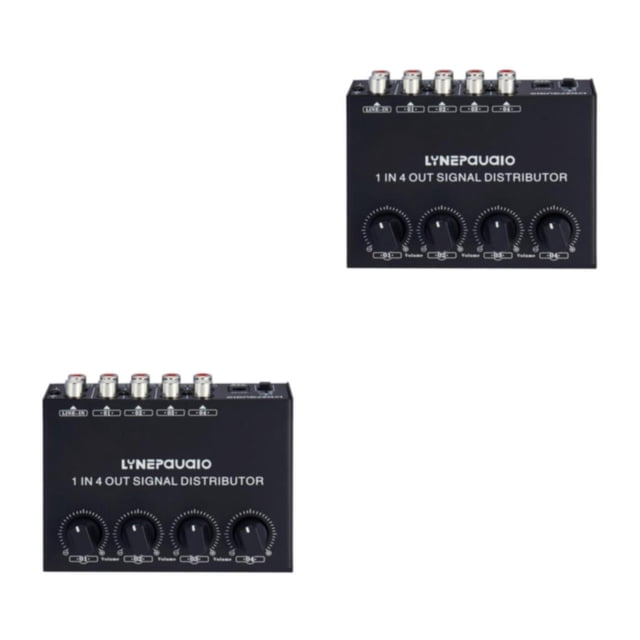 Langgg Signal for Amplifier Allocator 1 In 4 Front Out Distributor Premium Stereo Type1 2Set