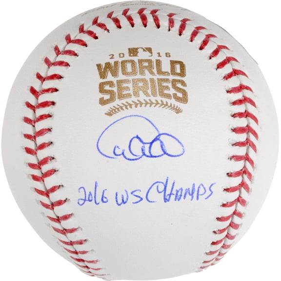 Willson Contreras Chicago Cubs 2016 MLB World Series Champions Autographed World Series Logo Baseball with 2016 WS Champs Inscription - Fanatics Authentic Certified