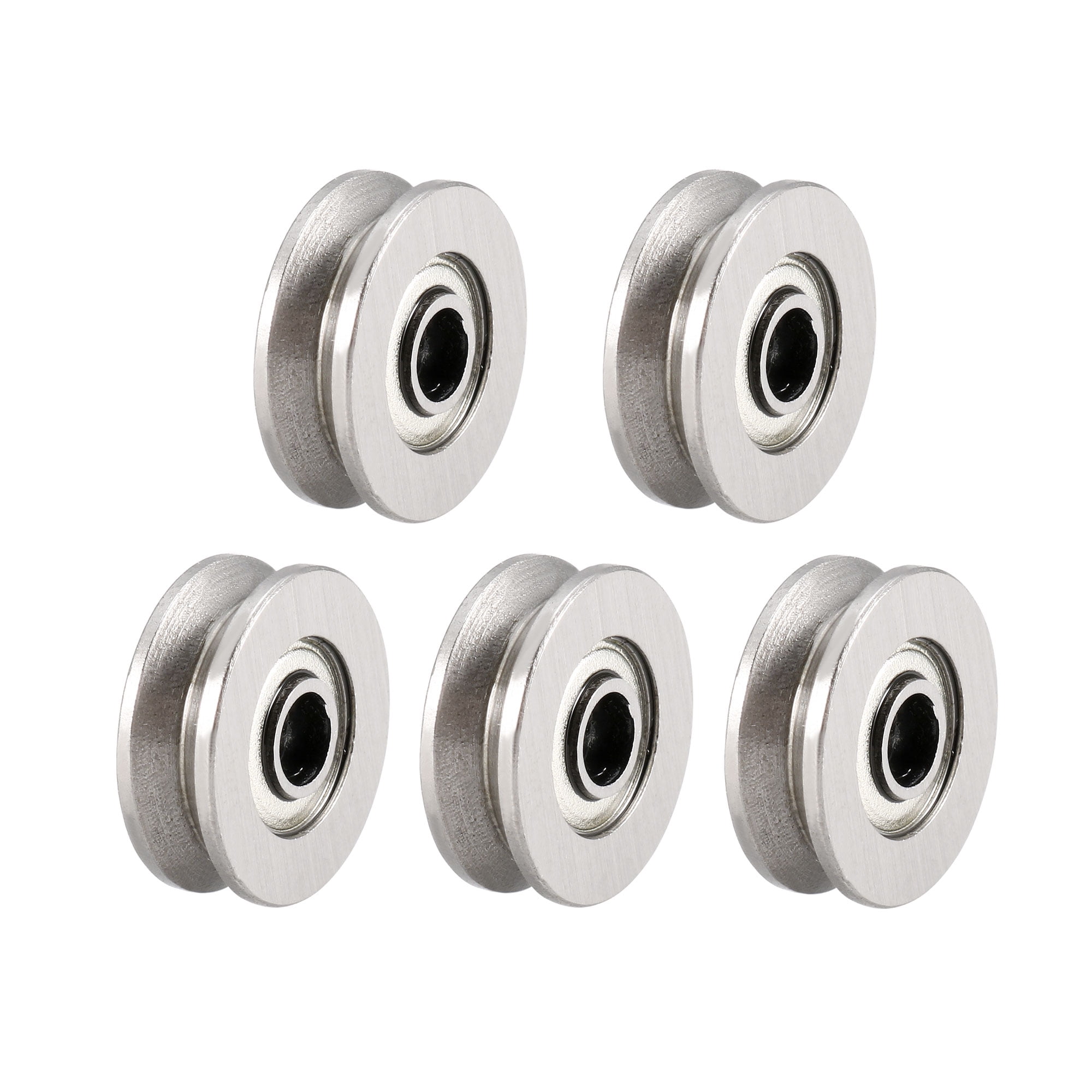 5Pcs Durable Single Pulley Roller Stainless Steel Bearing Supply+Sturdy Hardware 