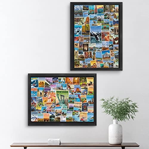 Marco para Rompecabezas de 20 x 27 ", Fácil de Colgar, Negro Mate Contemporáneo, Rompecabe Funwares Funwares