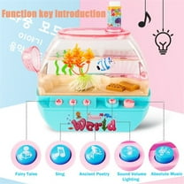 ABPWLY Toys Kids Simulation Aquarium Fish Tank Toy Set with LED Light and Music for Pretend Play Indoor Decoration Play Kitchen