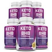 6 X KETO BHB 1200mg PURE Ketone FAT BURNER Weight Loss Diet Pills Ketosis