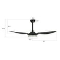 thumbnail image 6 of 52-inch Indoor/Outdoor Smart Ceiling Fan Dimmable LED Light Kit Control by Smart Voice Devices in Patio, 6 of 9