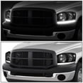 thumbnail image 4 of DNA Motoring Pair LED All Black Headlight For 06-08 Dodge Ram 1500 2500 3500, 4 of 6