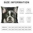 thumbnail image 5 of Autua Boston Terrier Dog Decorative Throw Pillow Covers Pillows Case Square Cushion Cover Standard Pillowcase for Sofa Couch Bedroom Patio  12x12in, 5 of 5