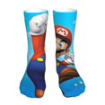 thumbnail image 2 of Lsque Mario Print Women's Men's Novelty 16in Crew Socks Cotton Socks Knee High Socks for Walking,Running,Nurses,Pregnancy, 2 of 6