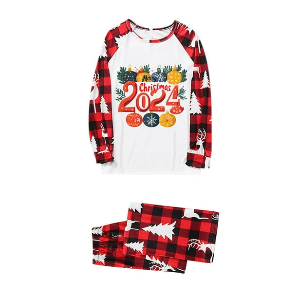 Matching Pajamas Matching Family Outfits Durable Red Checkered Shirt Christmas Pjs Christmas Supplies for Family Members